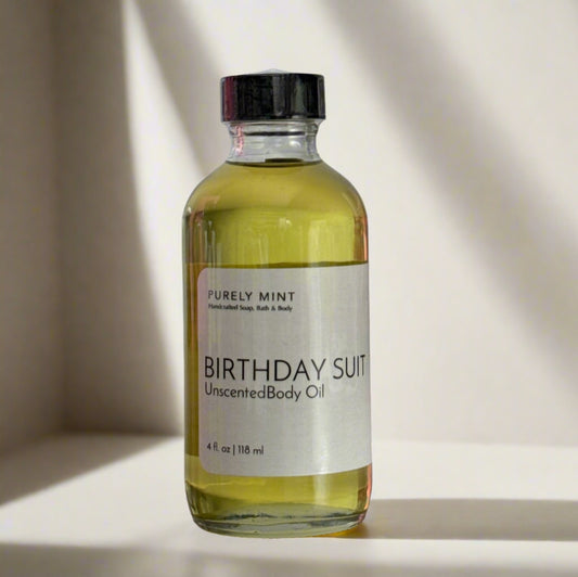 4 oz body oil in glass bottle with white label and black top. Advertising style shot, soft sun shadow, empty penthouse, scandinavian minimalism, neutral warm, detailed