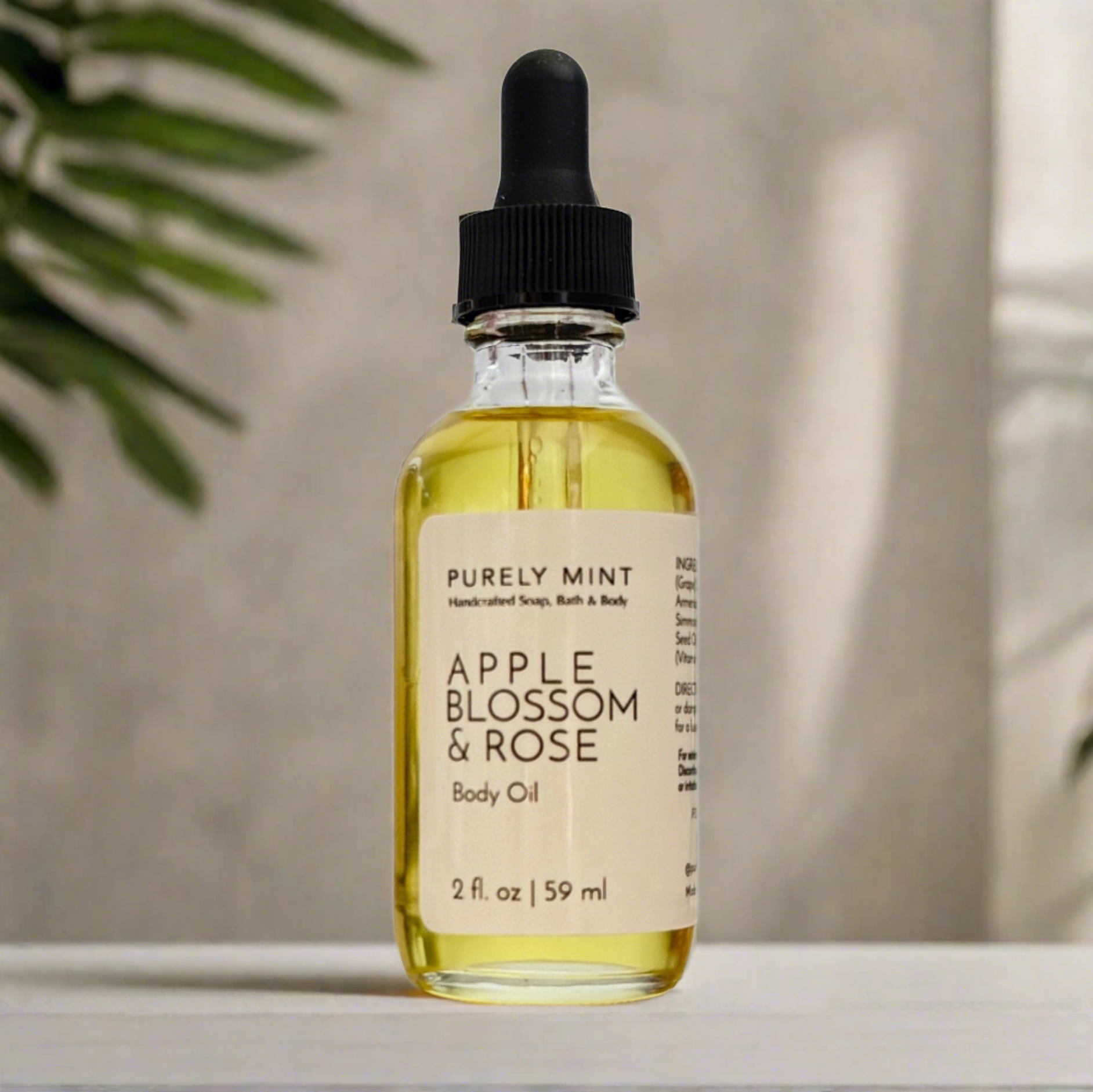 small body oil in a glass bottlr with a dropper top. Advertising style shot, soft sun shadow, empty penthouse, scandinavian minimalism, neutral warm, detailed.